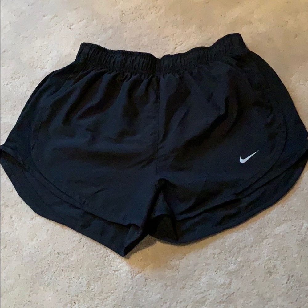 All black nike running shorts
